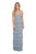 Decode - 184479 Embellished Tiered Sheath Dress In Blue