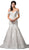 Dancing Queen Bridal - 100 Lace Embroidered Trumpet Wedding Dress In White