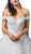 Dancing Queen Bridal - 104 Embroidered Off-Shoulder Wedding Dress In White