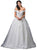 Dancing Queen Bridal - 104 Embroidered Off-Shoulder Wedding Dress In White