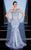MNM Couture - 0112 Ornate Applique Asymmetrical Mermaid Gown In Blue