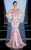 MNM Couture - 0112 Ornate Applique Asymmetrical Mermaid Gown In Pink