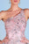 MNM Couture - 0112 Ornate Applique Asymmetrical Mermaid Gown In Pink