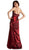 Colors Dress - 0127 Embellished Sweetheart A-line Dress in Red
