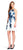 Adrianna Papell - 13263070 Halter Palm Print Flare Dress in Blue and Multi-Color