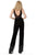 Jovani - 65330 Sequined Plunging V-Neck Jumpsuit In Black