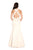 Decode - 183859 Lace Applique Satin Long Gown In White