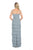 Decode - 184479 Embellished Tiered Sheath Dress In Blue