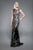 Tadashi Shoji - Haise Sequin Tulle Gown In Black and Silver