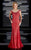 MNM Couture - 0295 Embellished Illusion Cap Sleeve Gown In Red