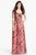 JS Boutique - 263548 Crisscross Ruched Sweetheart Evening Dress in Orange and Multi-Color