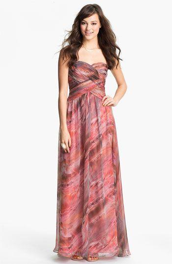 JS Boutique - 263548 Crisscross Ruched Sweetheart Evening Dress in Orange and Multi-Color