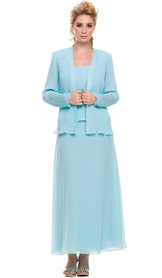 Nox Anabel - 1121 Beaded Tank Style Long Formal Dress with Jacket