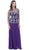 Sheer Lace Jewel Neck A-line Long Formal Dress