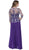 Sheer Lace Jewel Neck A-line Long Formal Dress