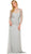 Nox Anabel - 5096 Sheer Lace Jewel Neck A-line Long Formal Dress