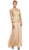 Nox Anabel - 5096 Sheer Lace Jewel Neck A-line Long Formal Dress