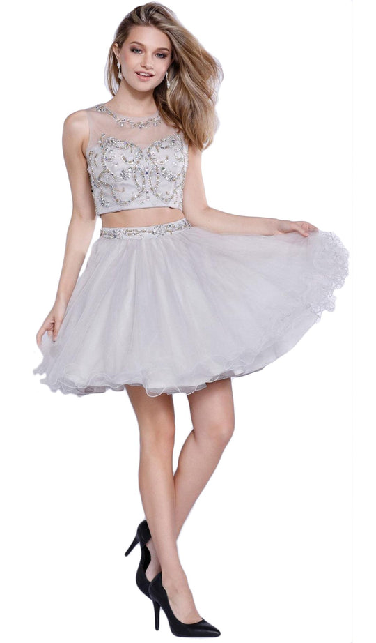 Two-Piece Embellished Short Dress