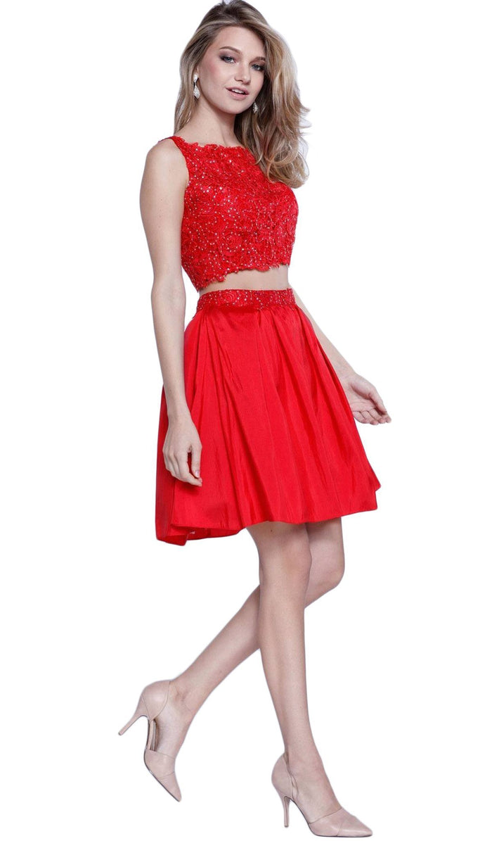 Embellished Bateau Neck Dress