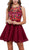 Floral Illusion Bateau Neck Dress
