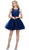 Sleeveless Ruffled Lace Hemmed Cocktail Dress