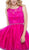 Sleeveless Ruffled Lace Hemmed Cocktail Dress