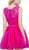 Sleeveless Ruffled Lace Hemmed Cocktail Dress