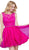 Sleeveless Ruffled Lace Hemmed Cocktail Dress
