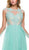 Illusion Jewel Neck A-line Dress