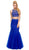 Nox Anabel - 8156 Embellished Halter Crop-Top Two Piece Evening Gown