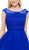 Elegant Lace Bodice Scoop Back Chiffon A-Line Evening Gown