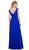 Elegant Lace Bodice Scoop Back Chiffon A-Line Evening Gown