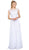 Nox Anabel - 8314 Elegant Lace Bodice Scoop Back Chiffon A-Line Evening Gown