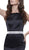 Sleeveless Beaded Waist Trumpet Evening Gown