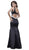 Sleeveless Beaded Waist Trumpet Evening Gown