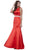 Sleeveless Beaded Waist Trumpet Evening Gown