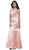 Sleeveless Beaded Waist Trumpet Evening Gown