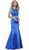 Sleeveless Beaded Waist Trumpet Evening Gown