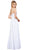V-Neck Satin Long Evening Gown