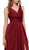 V-Neck Satin Long Evening Gown