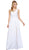V-Neck Satin Long Evening Gown