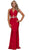 Halter V-neck Beaded Sheath Dress