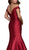 Nox Anabel - C004 Plunge Detailed Off Shoulder Mikado Trumpet Evening Gown