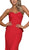 Strapless Sweetheart Ruffled Sheath Dress