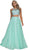 Nox Anabel - G095 Two Piece Beaded Halter Chiffon A-line Dress