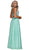 Two Piece Beaded Halter Chiffon A-line Dress