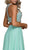 Two Piece Beaded Halter Chiffon A-line Dress