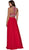 Two Piece Beaded Halter Chiffon A-line Dress