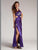 Colors Dress - 0325 Jeweled One Shoulder Sheath Dress In Purple