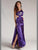 Colors Dress - 0325 Jeweled One Shoulder Sheath Dress In Purple